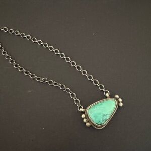 Elegant Silver and Turquoise Necklace
